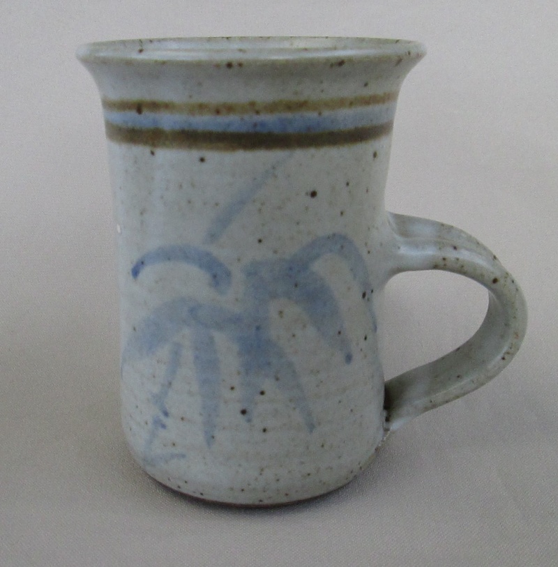 Grey Mug with Blue Bamboo Img_3933