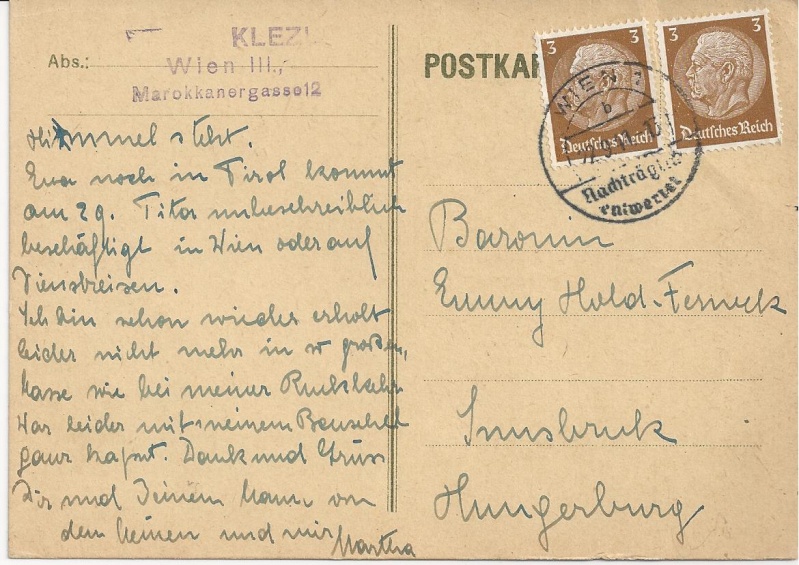 Nachträglich entwertet - Stempel aus Deutschland Bild60