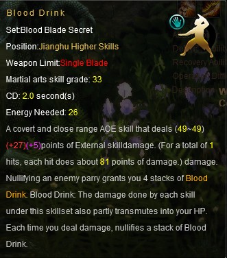 Le set sabre simple Blood Blade clan 313