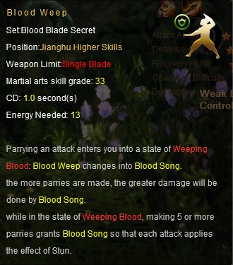 Le set sabre simple Blood Blade clan 413