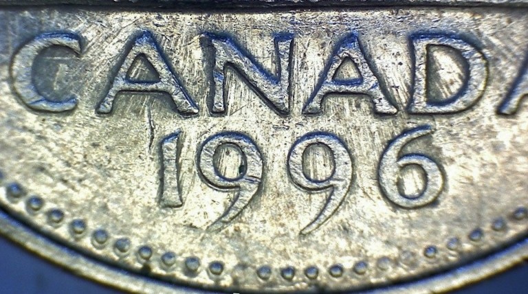 1996 - "6" Loin, Coin Décalé & Détérioré, Éclat de coin, Av & Rev. (Die Shift, Deteriorated, Chip) 071210