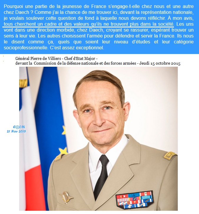 Analyse d'une France en guerre parce que vidée de sens par les frères de Villiers : Pierre le CEMA et Philippe l'entrepreneur  Cema_p10