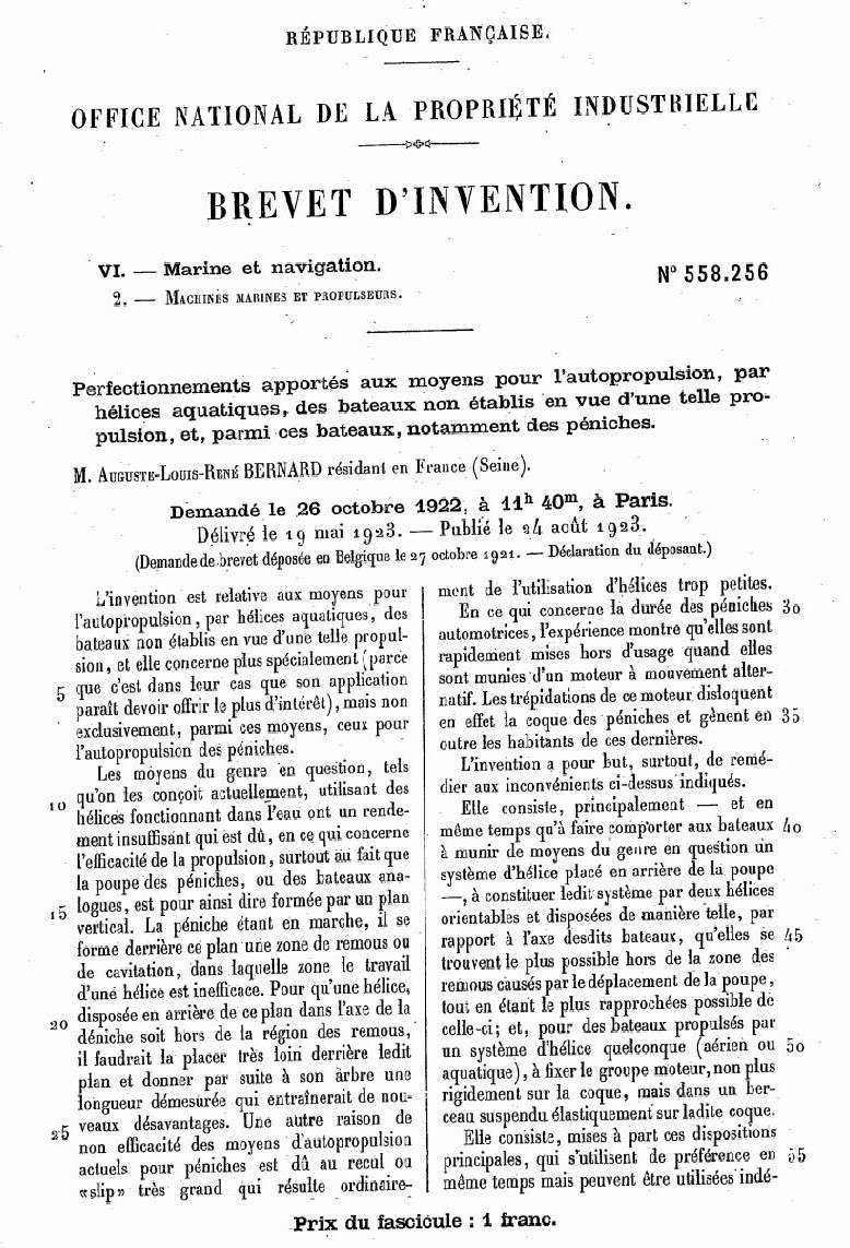 brevets - 07 - Les Brevets BERNARD-MOTEURS  Brevet10