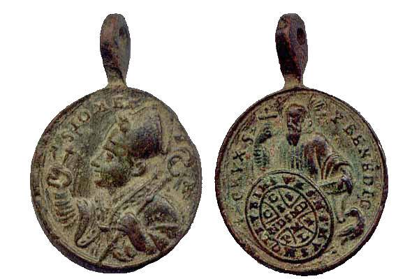 Medalla de San Juan Marcos / S. Benito - s. XVIII Tomas_12