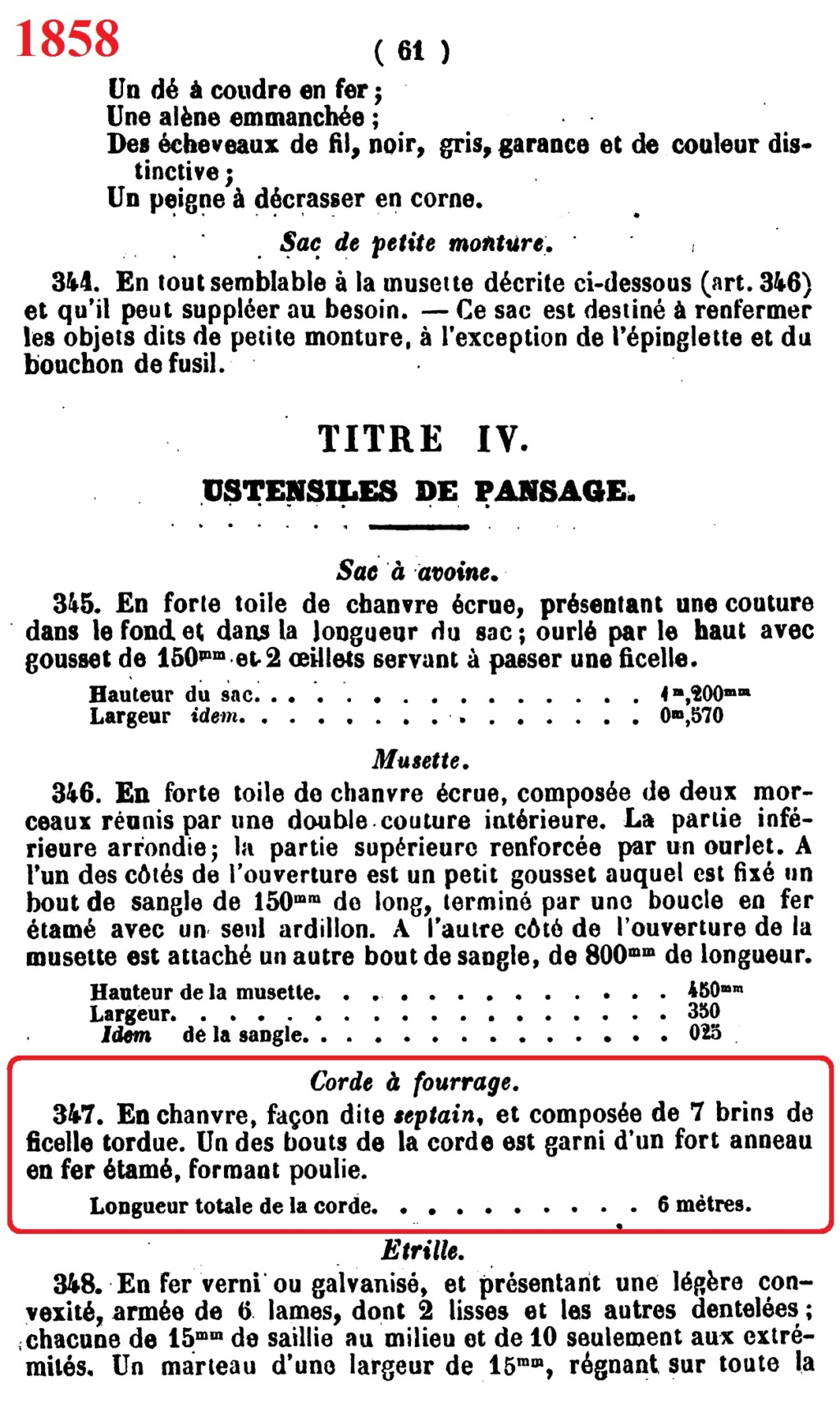 Les entraves/moyens d'attache des chevaux au bivouac  1859_m10