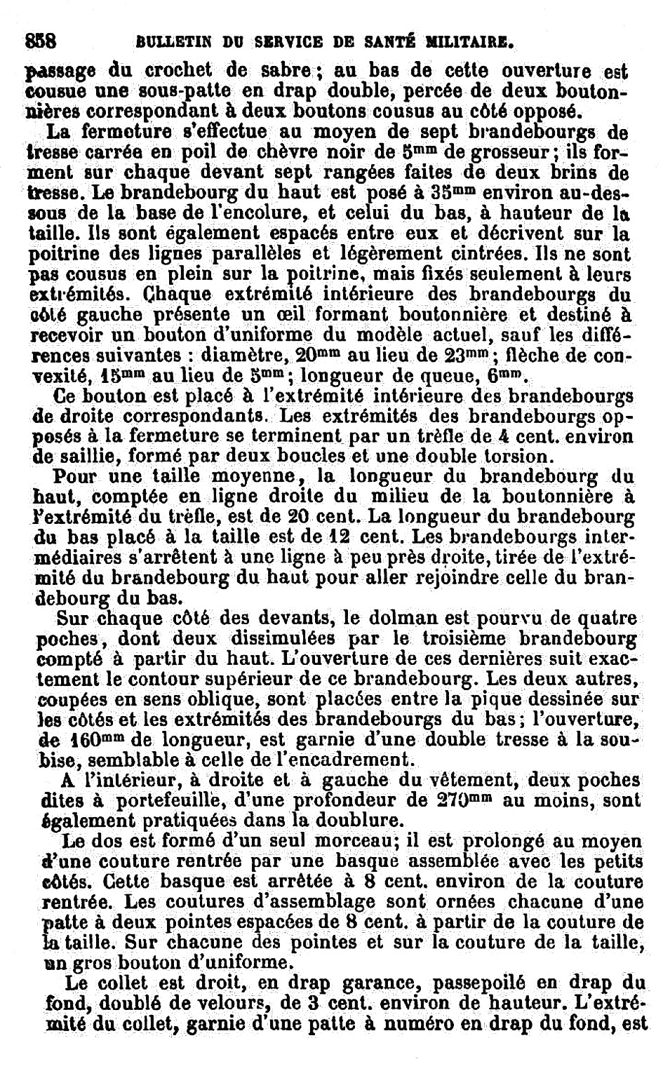 Le dolman dans l'armée française 1871-1914 F754_h10