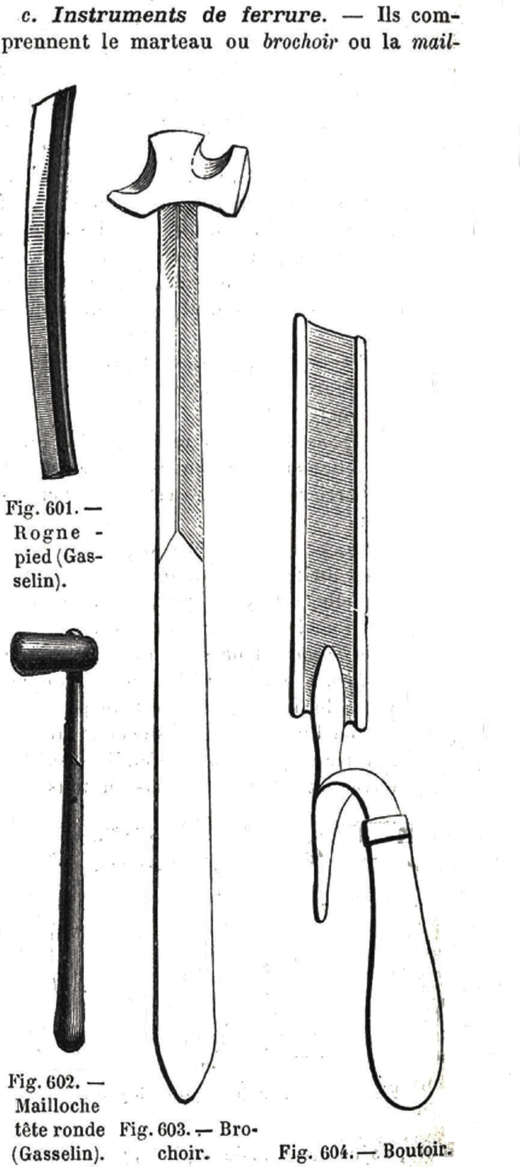 Sacoches et outils des maréchaux ferrants de l'armée (Cavalerie et artillerie)  - Page 3 Instru16