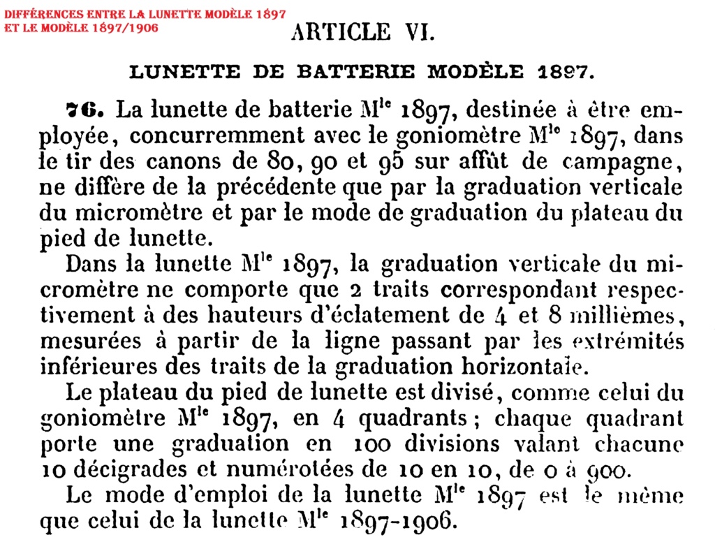 Lunette de batterie et trépied Lunett13