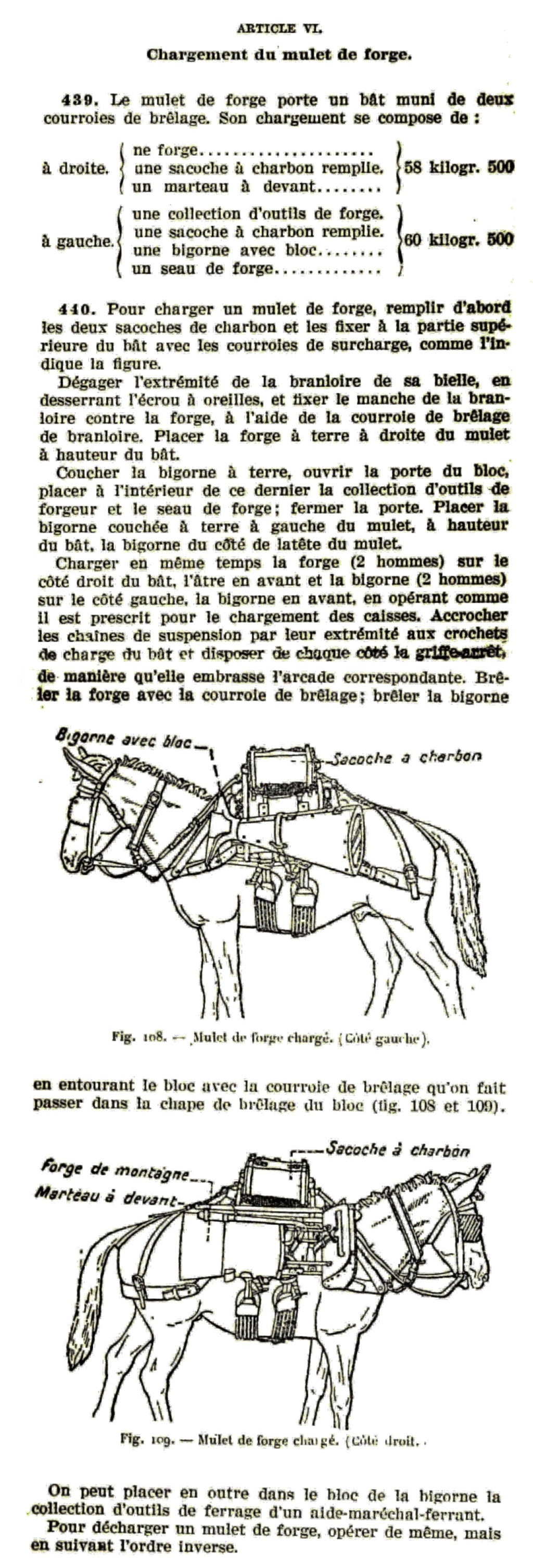 Sacoches et outils des maréchaux ferrants de l'armée (Cavalerie et artillerie)  - Page 2 Mulet_13