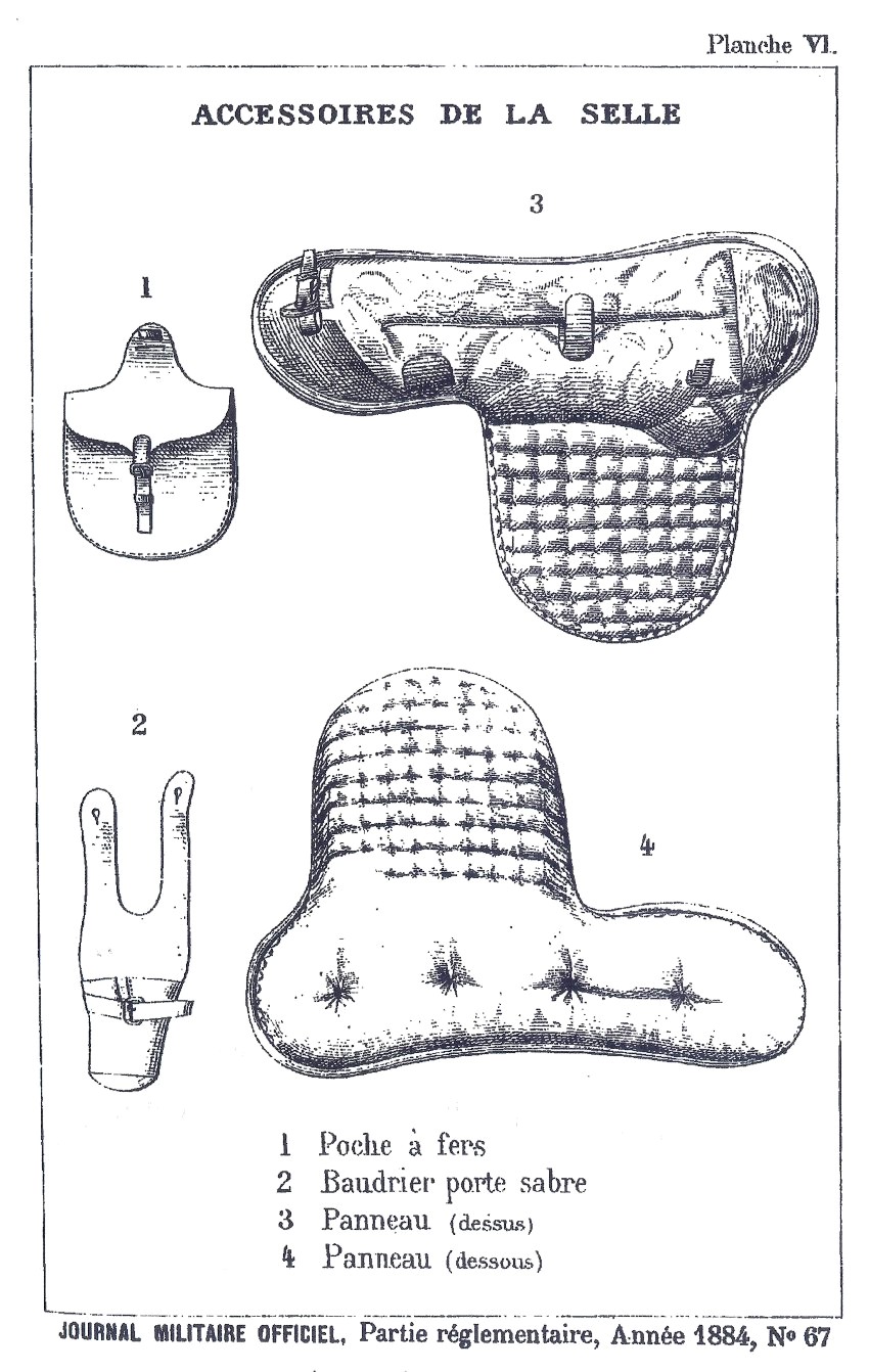 La selle de cavalerie modèle 1884 de troupe, l'arlésienne.. Planch12