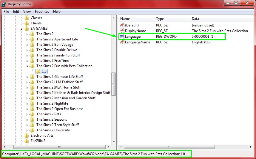The Sims 2 Ultimate Collection: changing the display language. Screen11