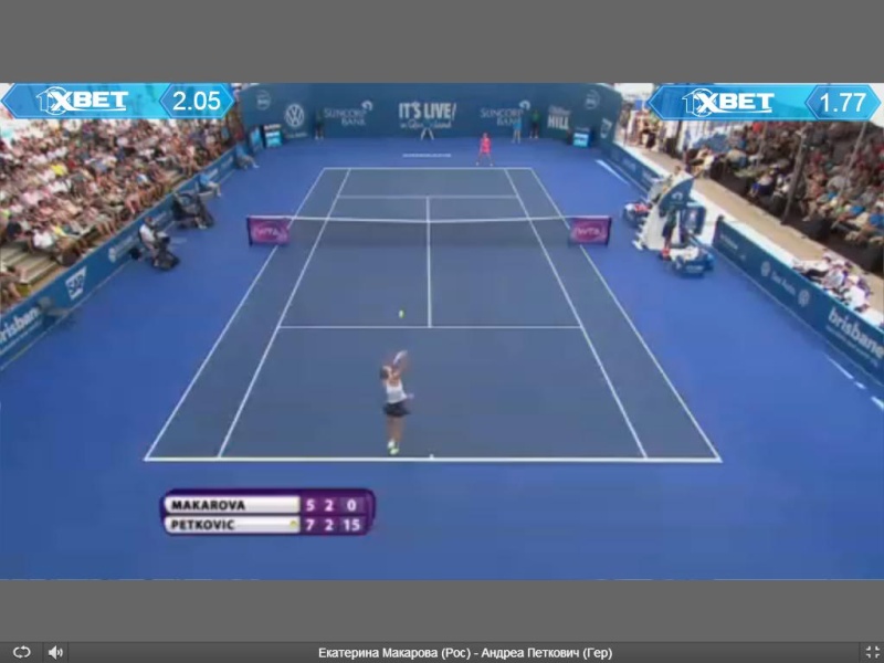 Tennis. WTA. Brisbane Ekaterina Makarova (Russia) - Andrea Petkovic (Germany) (01/06/2016) Result: 0: 2 (5: 7, 4: 6) Makaro15