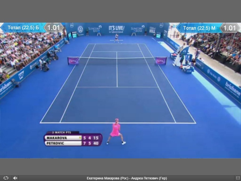 Tennis. WTA. Brisbane Ekaterina Makarova (Russia) - Andrea Petkovic (Germany) (01/06/2016) Result: 0: 2 (5: 7, 4: 6) Makaro19