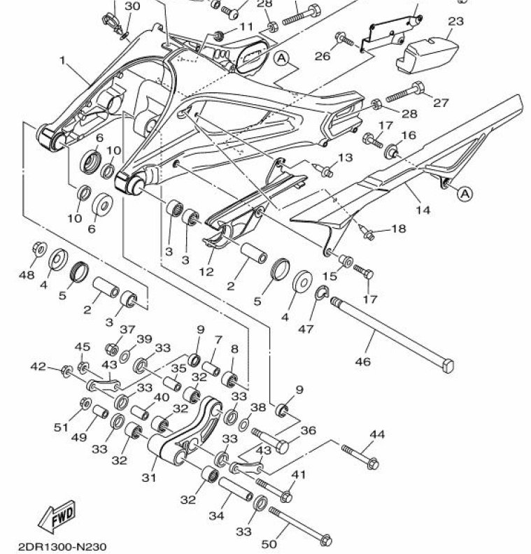 Jeux aux biellettes de rabaissement moto Bras_o10