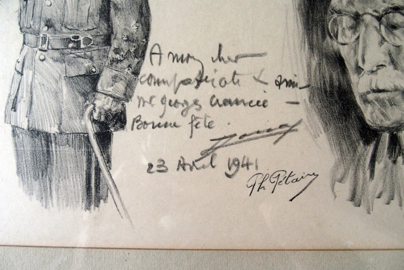 PETAIN - VICHY 1941 - Dessins de Lucien JONAS et autographe de Pétain 00414