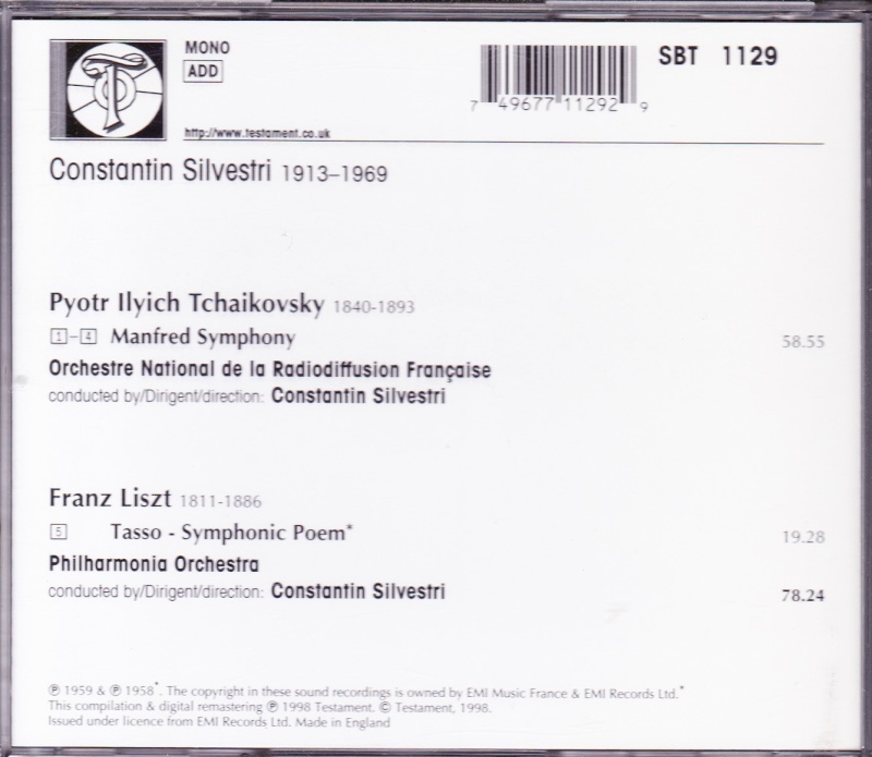 Piotr Ilitch TCHAÏKOVSKI – Symphonie « Manfred »  (disques) Manfre11