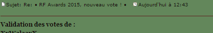 • RF Awards 2015, nouveau vote ! • Captur10