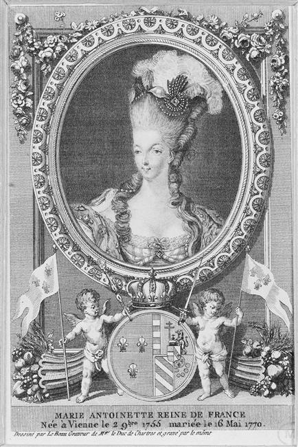 Marie-Antoinette en grand habit de cour (1775), par et d'après Jean-Baptiste-André Gautier Dagoty Grave_10