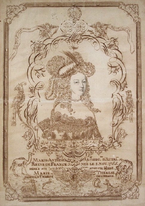 bernard - Jean-Joseph Bernard : portraits au trait de plume de Marie-Antoinette et Louis XVI Marie136