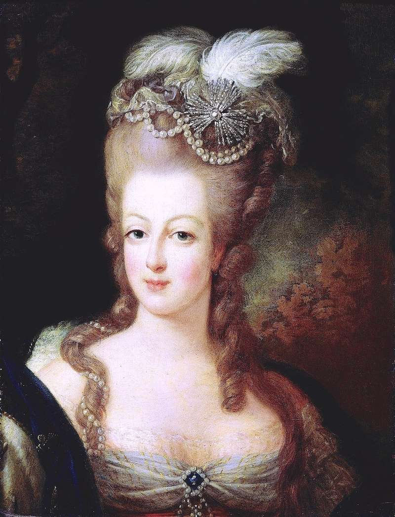 Marie-Antoinette en grand habit de cour (1775), par et d'après Jean-Baptiste-André Gautier Dagoty Marie_94