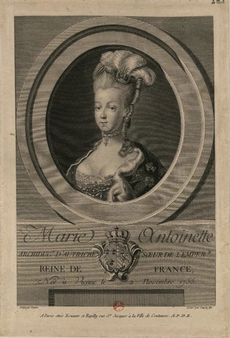 Marie-Antoinette en grand habit de cour (1775), par et d'après Jean-Baptiste-André Gautier Dagoty Marie_97