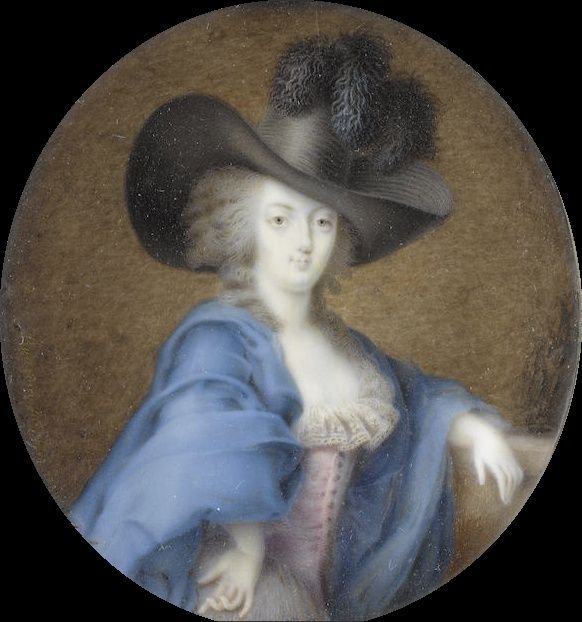 Portrait en miniature de Marie-Antoinette par Bourdieu ou Bourdier (fils) ?  Miniat10