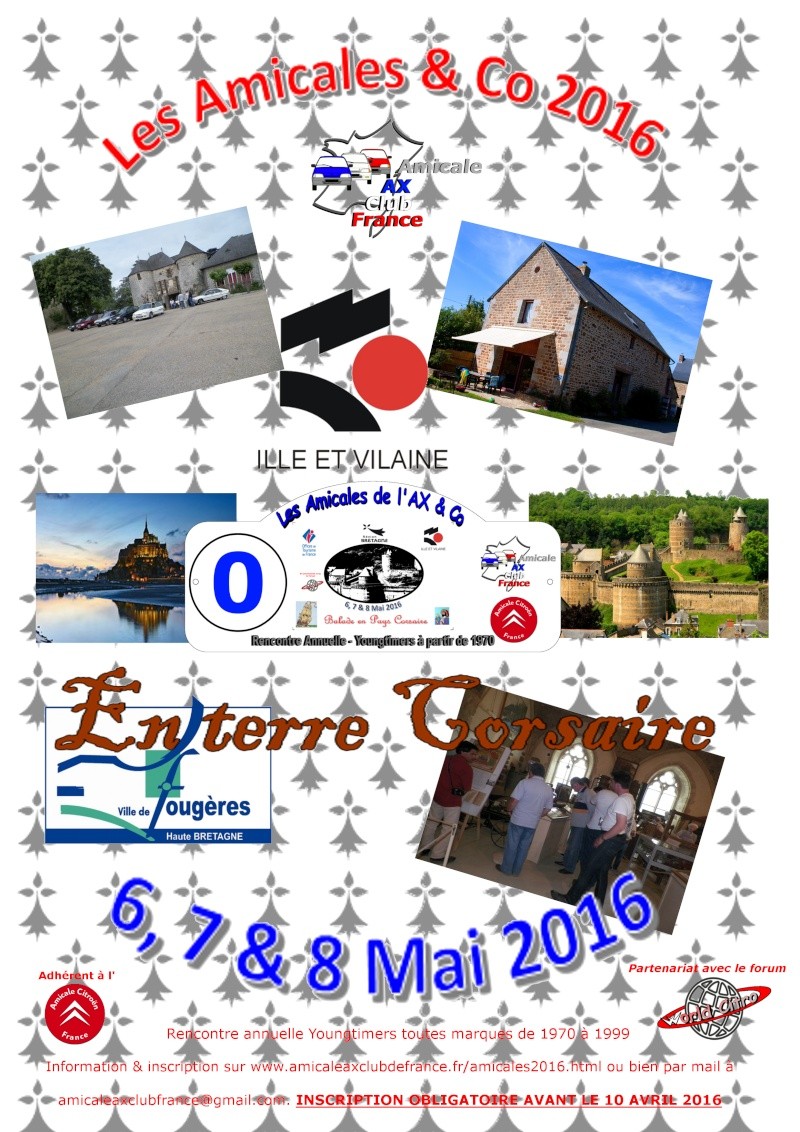 Les Amicales & Co 2016 en Bretagne (35) 6, 7 & 8 Mai 2016 Affich10