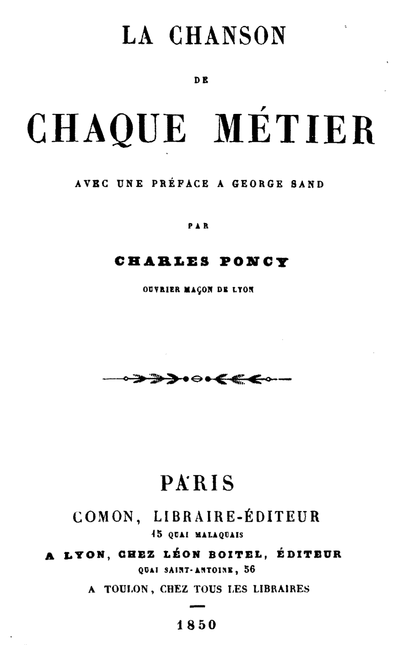 charpentier - La chanson du charpentier, par Charles Poncy, 1850 Chanso10