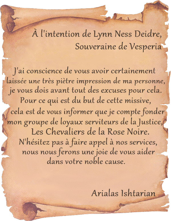 Lettre pour la souveraine de Vesperia Lettre10