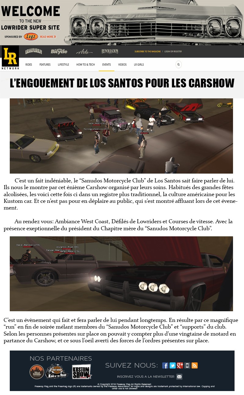 L'ENGOUEMENT DE LOS SANTOS POUR LES CARSHOW Articl12