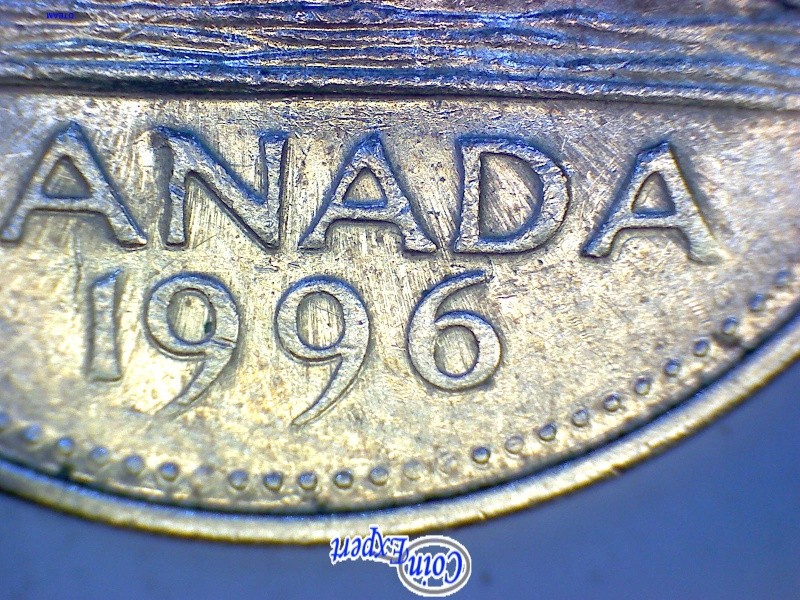 1996 - "6" Loin, Coin Décalé & Détérioré, Éclat de coin, Av & Rev. (Die Shift, Deteriorated, Chip) 0812