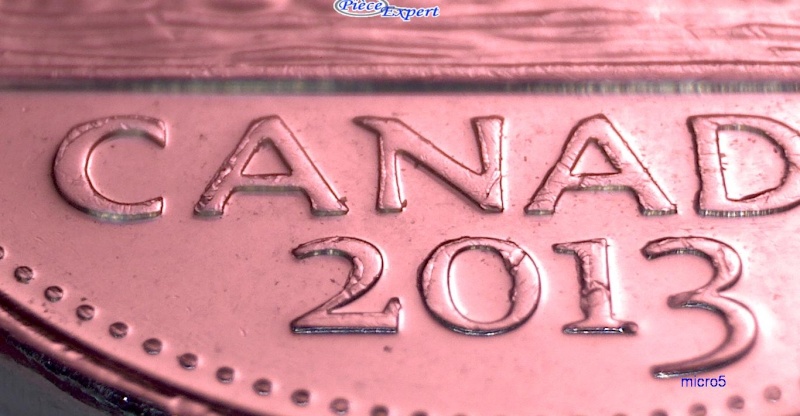 2013 - Accumulation, Éclat, 5 cents Canada Date (Accumulations, Die Chip) 5_cent31