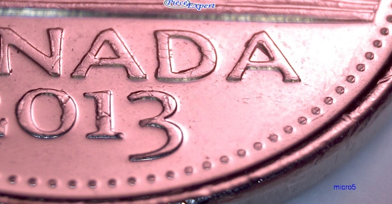 2013 - Accumulation, Éclat, 5 cents Canada Date (Accumulations, Die Chip) 5_cent32