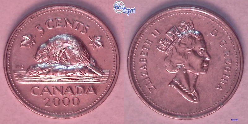 2000 - Coin Décalé & Éclat de Coin Avers   5_cent60
