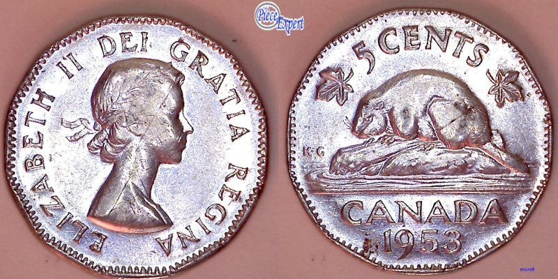 1953 - NSF Loin - Coin Désaligné Avers / Revers 5_cent70