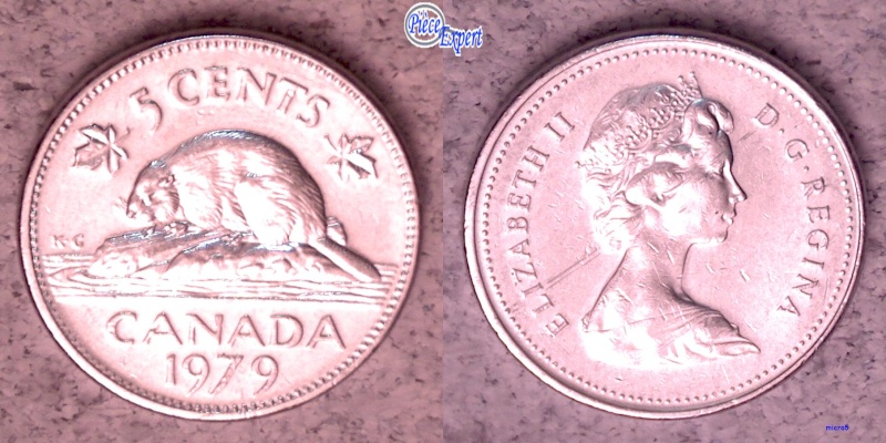 1979 - Coin Détérioré Revers K.G & Feuille Gauche 5_cent79