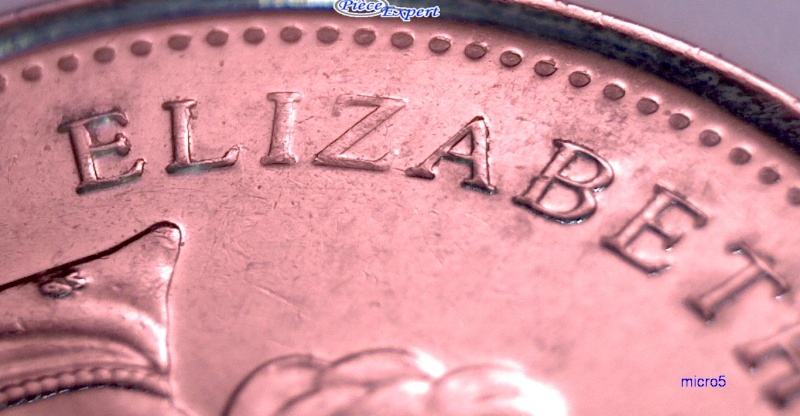 2005P - V Coin Obturé, sur "IZ" de Elizabeth (Filled Die) Cpe_i122
