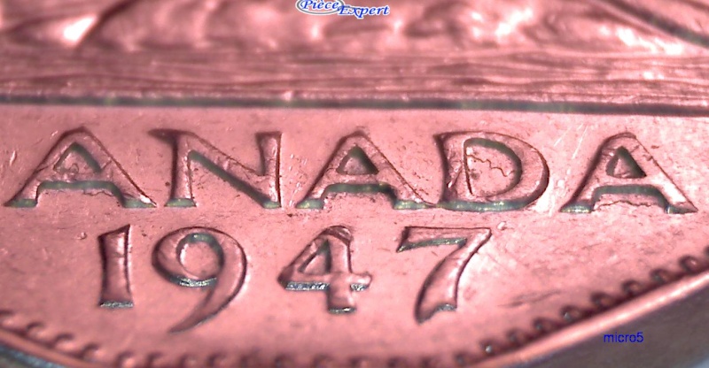 1947 - Coin Entrechoqué & Dépôt sur le Lettrage dans D & A de CANADA Cpe_i127