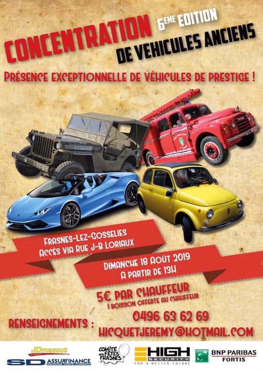 concentration anciens véhicules le 18 août 2019 Frasnes-lez-gosselies 67470910
