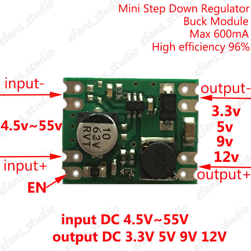 DC-DC Buck Step Down Convertidor Regulador Módulo de Fuente de alimentación 3.3v 5v 9v 12v S-l16011