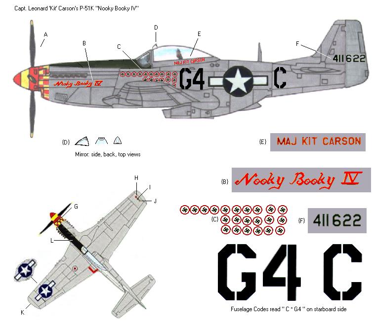P-51-D Mustang du Capt Bud Anderson Dragon 32e P51kno10