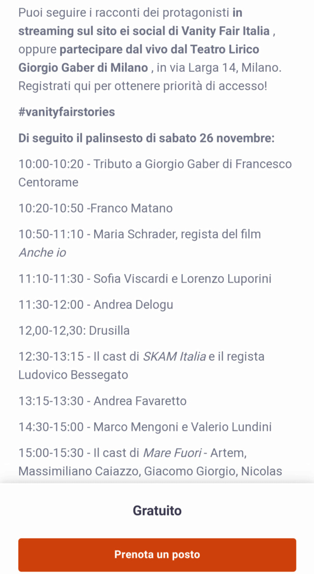 VANITY FAIR STORIES - Milano 26/11/2022 31488412