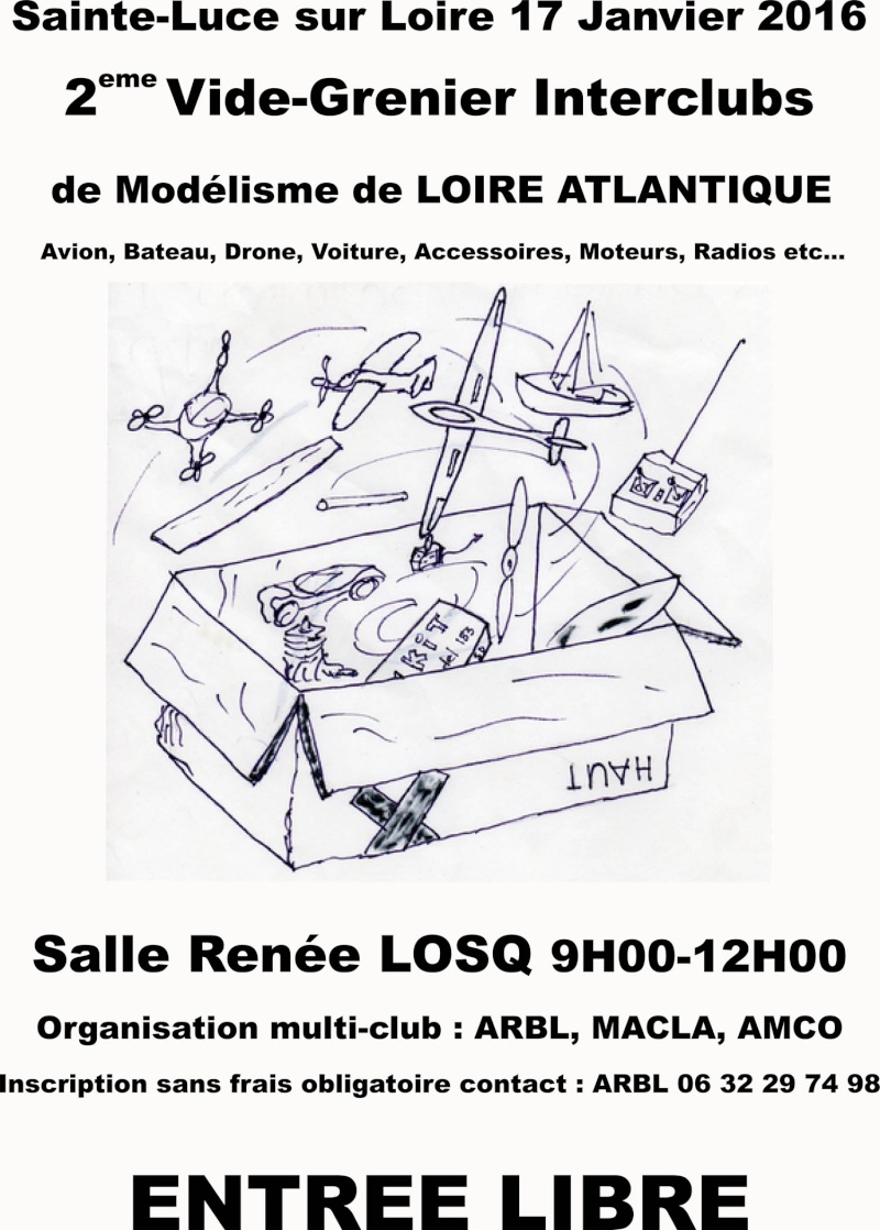 Vide grenier modelisme Sainte Luce sur loire 17 janvier 2016 Affich10