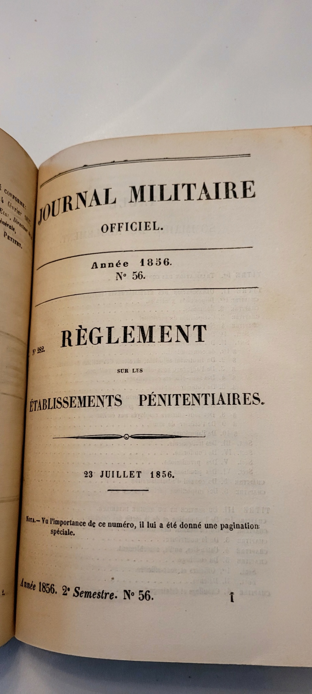 Journal Militaire 1856 et 1863 20221228