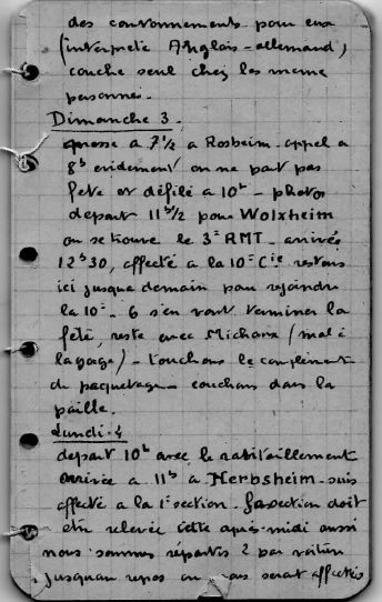 Carnet de route de Jacques Bégin III/ RMT 10ème Cie Extrai10