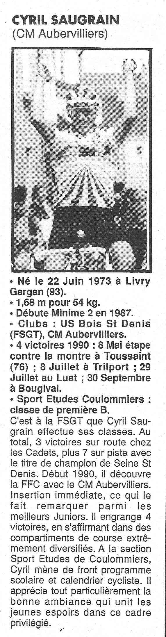 Coureurs et Clubs de janvier 1990 à octobre 1993 - Page 10 Saugra11