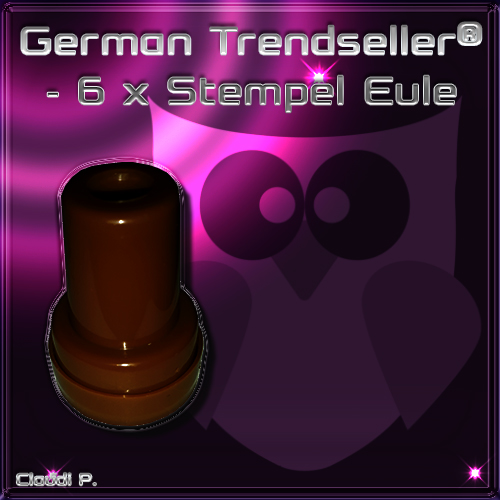 German Trendseller® - 6 x Stempel Eule Einzel11