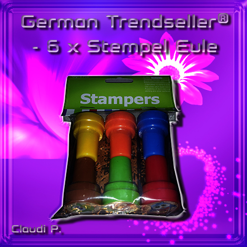 German Trendseller® - 6 x Stempel Eule Stempe10
