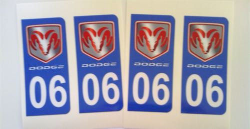 Stickers plaque minéralogique pour DODGE The_tr10