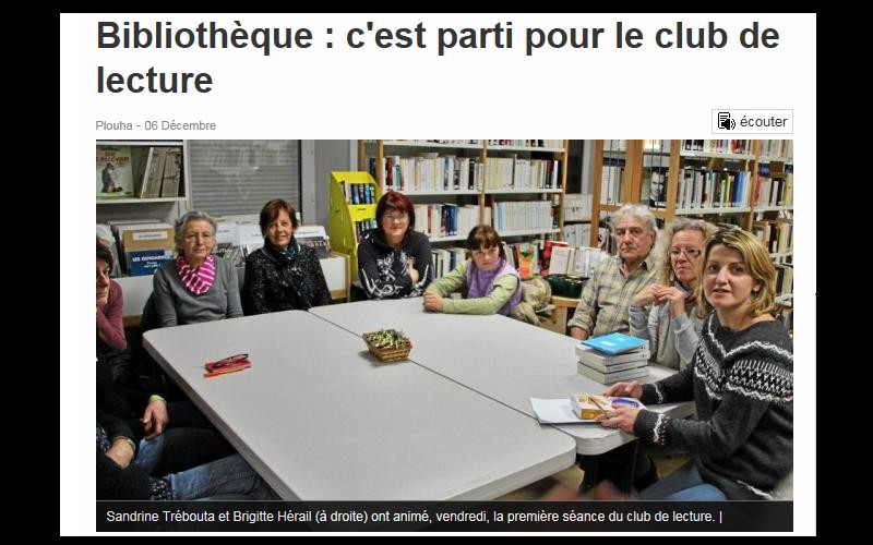 Bibliothèque : c'est parti pour le club de lecture ( plouha) 113